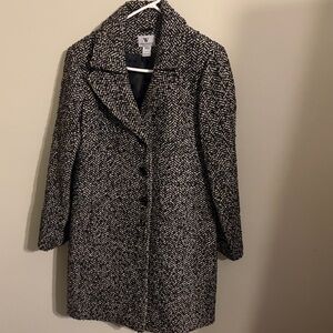 Worthington - Women’s medium Black and White Herringbone Boucle Jacket
